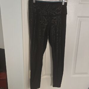 Black Graphic Print Leggings